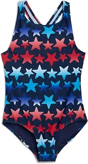 Lands' End Girls' UPF 50+ Stretch Crisscross Back One Piece Swimsuit