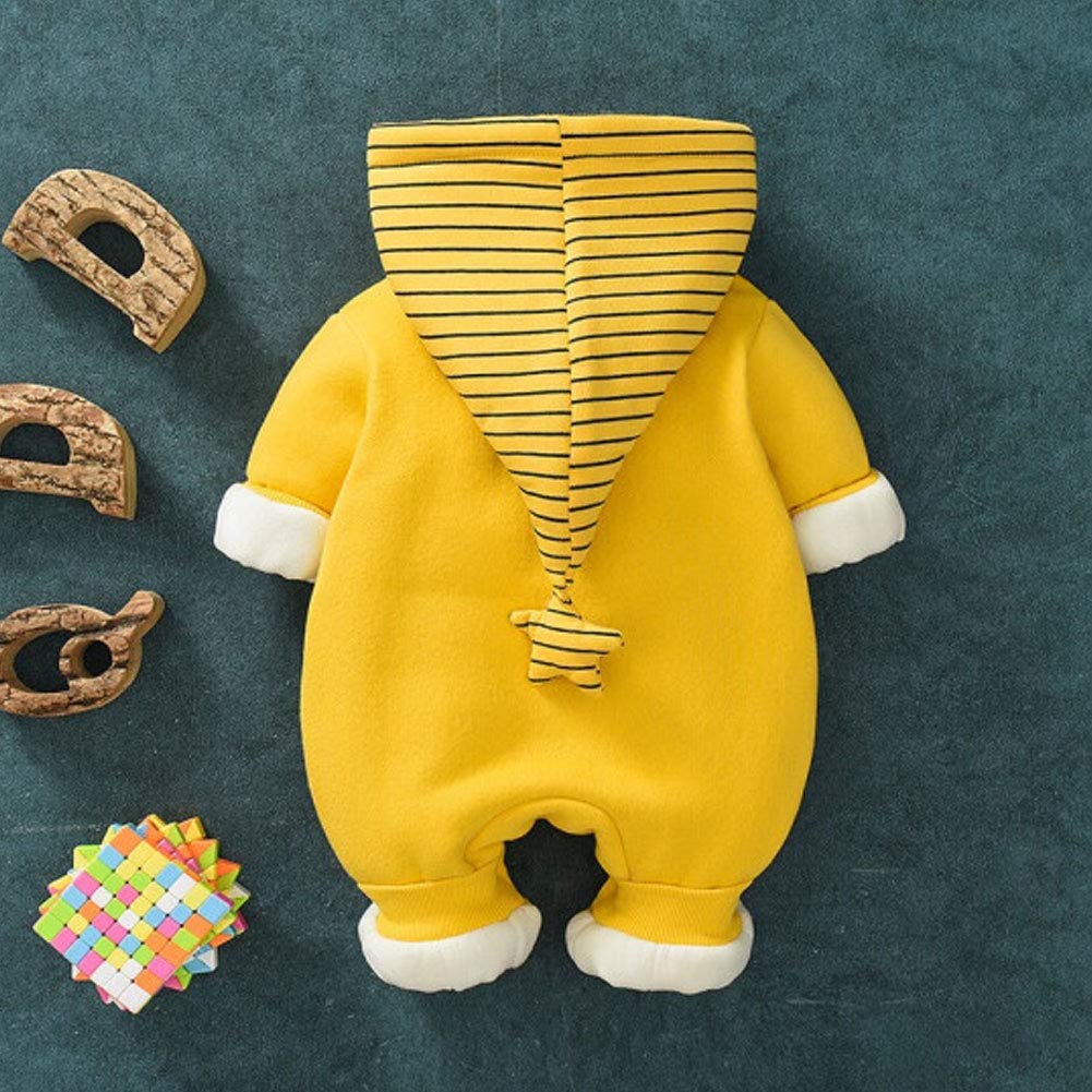 Combinaison bébé épaissie, Combi-Short Chaud d'hiver pour Hommes et Femmes, adapté pour 0 à 14 Mois