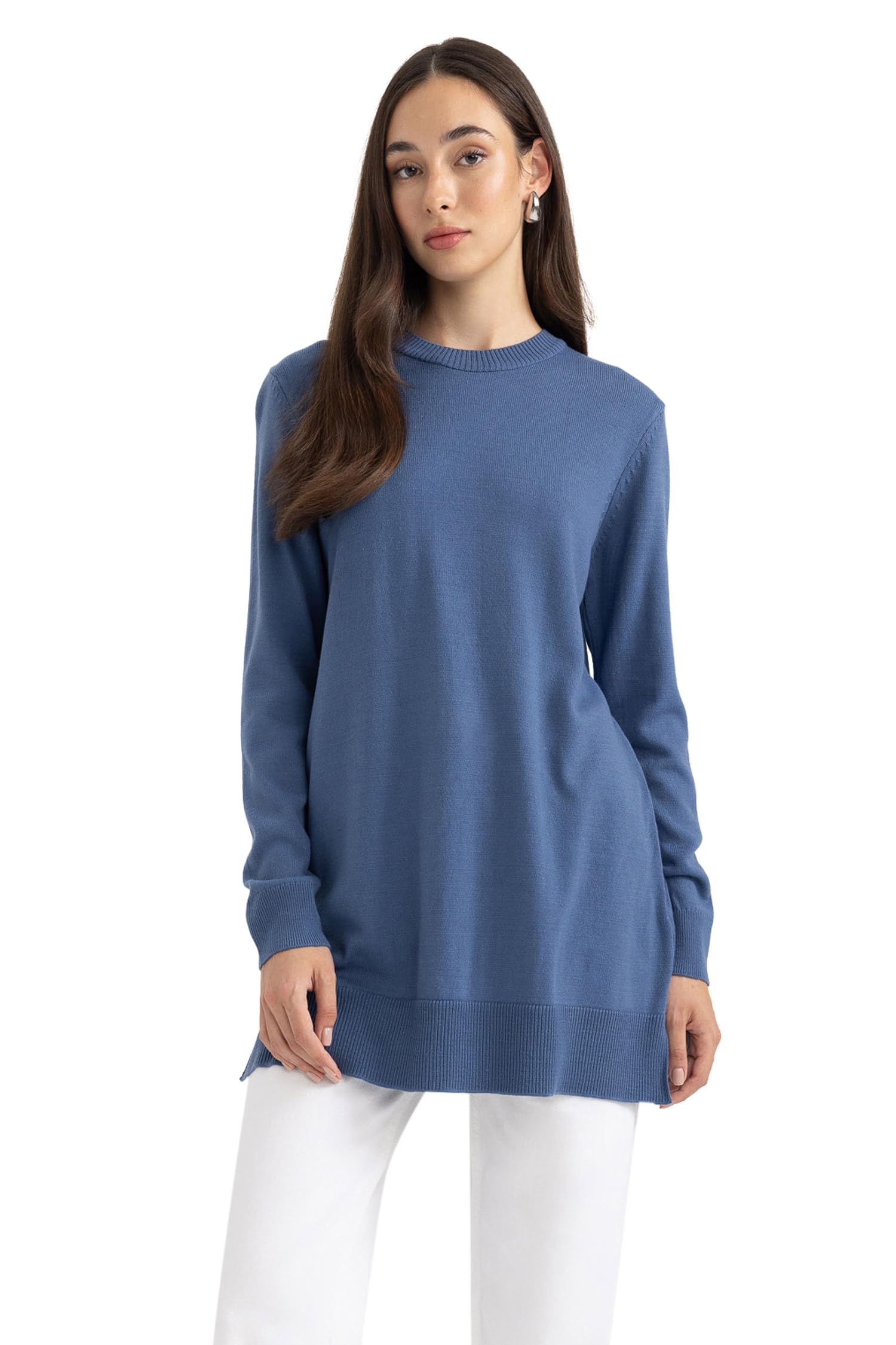 Kadın Regular Fit Bisiklet Yaka Tunik