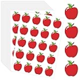 600 PCS Apple Shape Stickers for Crafts, Red Apple Stickers for Teachers Reward, Apples Sticker for Back to School Class Awards Fall Autumn School Classroom Decorations, 1.5 Inches