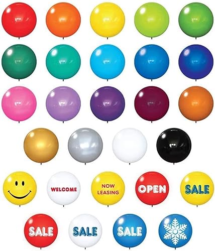 Miniatura 7 de Kit de poste largo de globo reutilizable resistente a la intemperie - Globos de plástico para exteriores sin helio