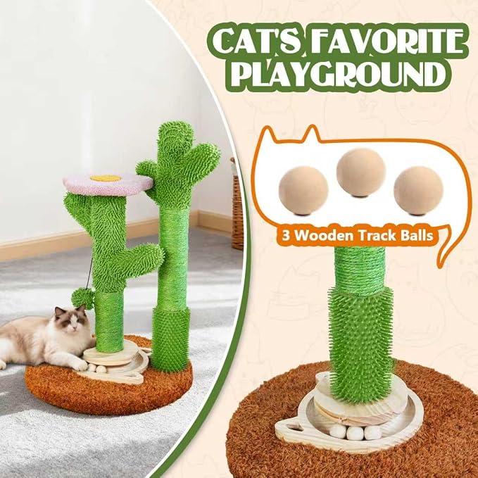 Poste Rascador Modular para Gatos con Cepillo y Juguete miniatura 4