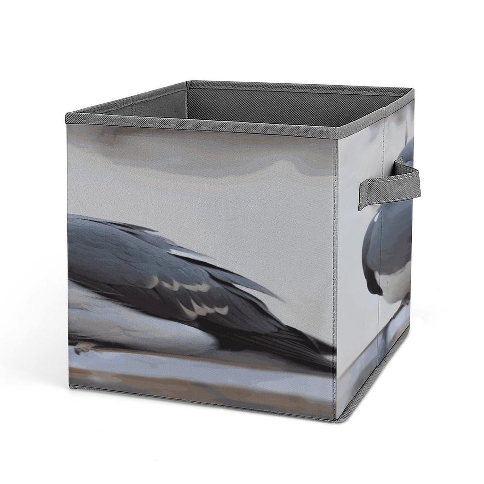 Fodpand Style Doves Storage Cubes Foldable Decorative Fabric, Storage Bins Baskets With Handles, Closet Organizers And Storage For Home, Office,Closet, Clothes