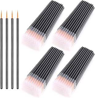 Akstore 200 Pack Disposable Mascara Brushes Eyelash Wands - Flexible Black Applicators for Precise Lash Separation & Makeup