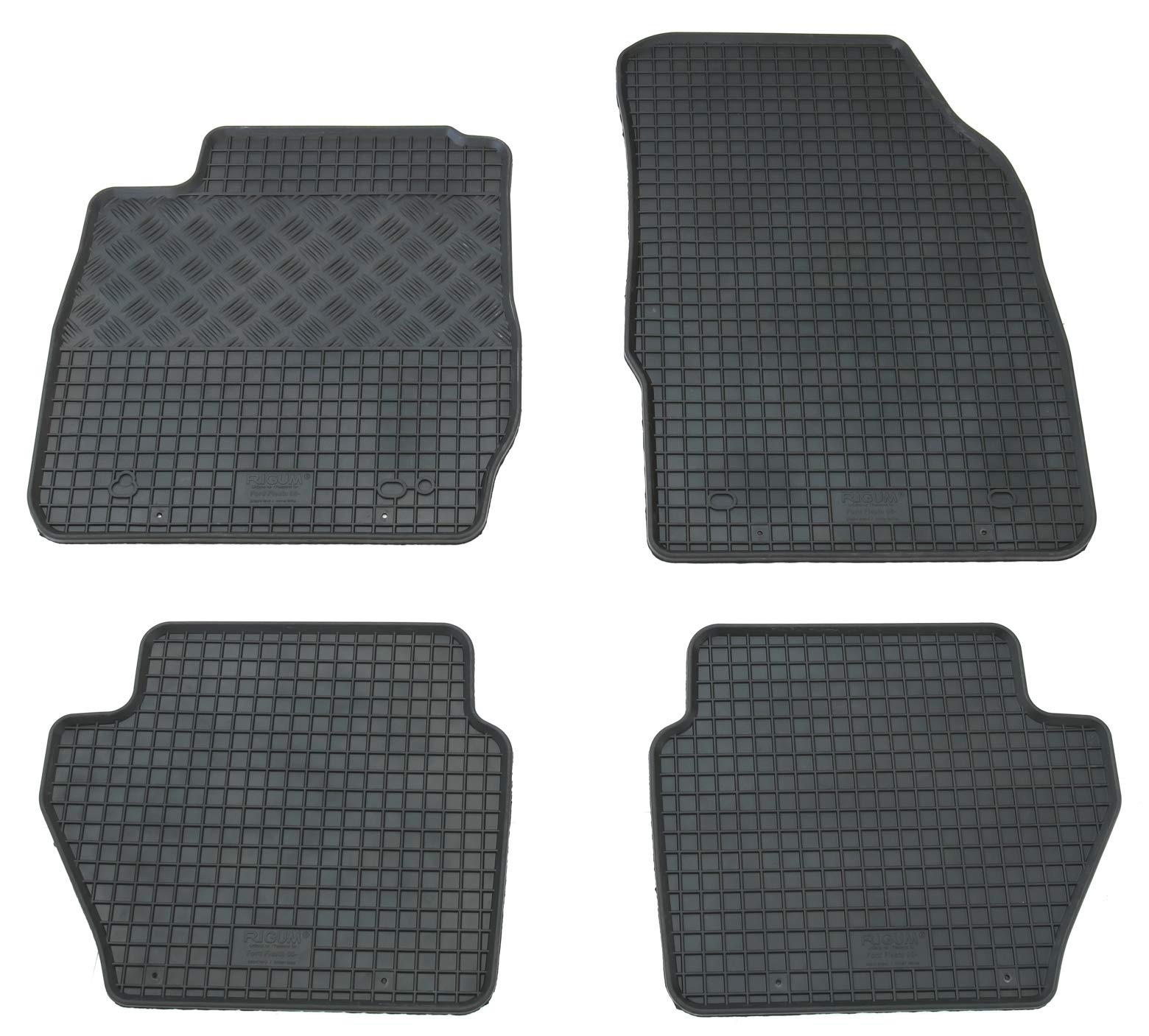 Tapis de Sol en Caoutchouc pour Ford Fiesta MK7 - Noir