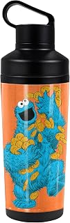 Sesame Street OFFICIAL Cookie Paint 18 oz Insulated Water Bottle, Leak Resistant, Vacuum Insulated Stainless Steel with 2-in-1 Loop Cap