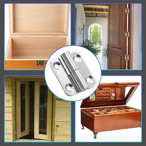 Miniatura 6 de 2 bisagras de acero inoxidable para despegar, bisagras de bandera pequeñas desmontables de 1.5 pulgadas con tornillos