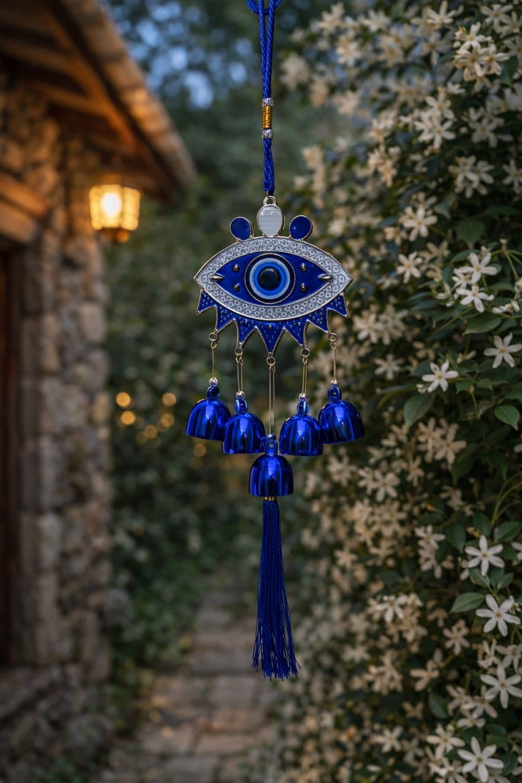 Evil Eye Wind Chimes for Good Luck Prosperity, Zodiac Success, Health Wealth Evil Eye Charm for Car Office Home Entrance Handcrafted Home Decor for Gift (1, Eye)-image-49