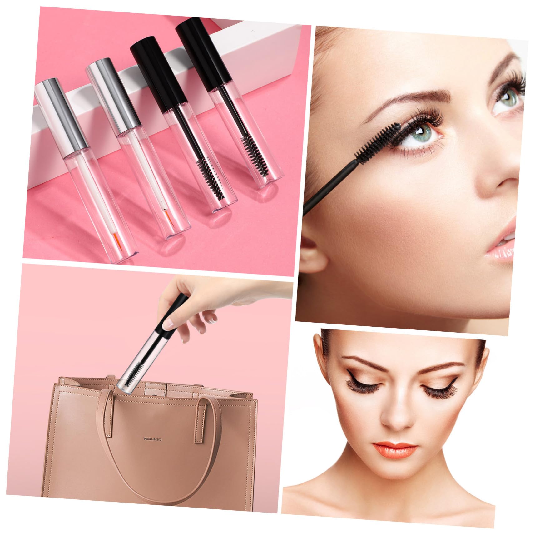 FRCOLOR Lot De 6 Tubes De Mascara Gloss Étanches Rechargeables Vides En Plastique