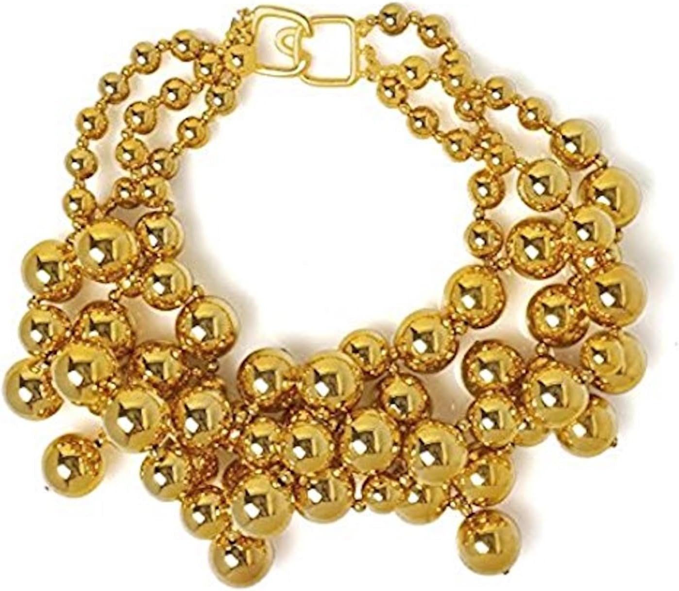 Kenneth Jay Lane Polished Gold Bead Necklaces
