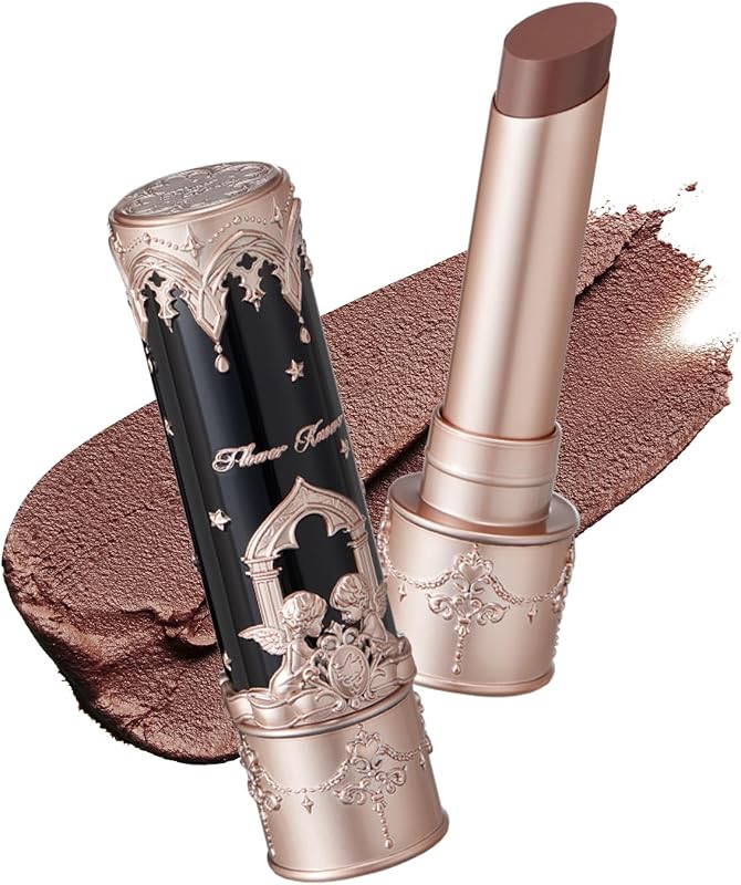 Little Angel Matte Lipstick,Super Soft & Ultra Silky Lip Mud Stick,Long Lasting & Moisturizing Vegan Lip Makeup for Girls&Women,Velvety Brown Finish(C09 Dark Angel)