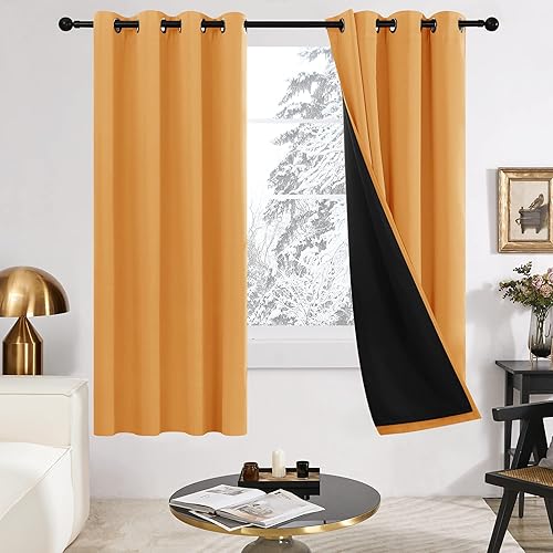 Miniatura 26 de Deconovo - Cortinas opacas 100% con forro, aisladas térmicamente, con reducción de ruido, certificadas por Oeko-TEX, con ojales en la parte Gris