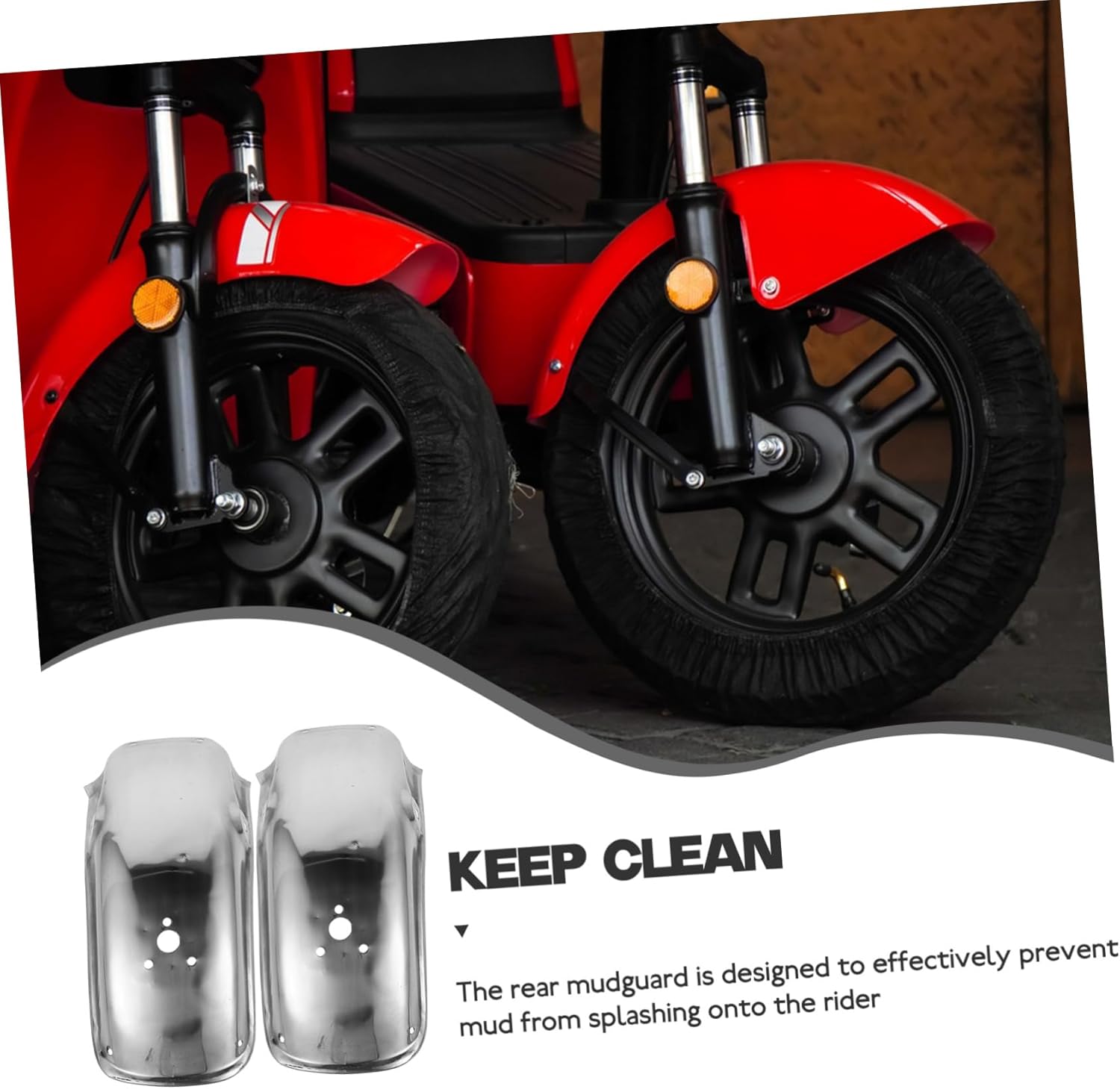 CHILDWEET 2Pcs Motorcycle Rear Mudguards Splash Guards for Rear Wheel Protection Versatile Mud Flap Accessories for Various Motorcycle Models Easy Installation Enhanced Aesthetic