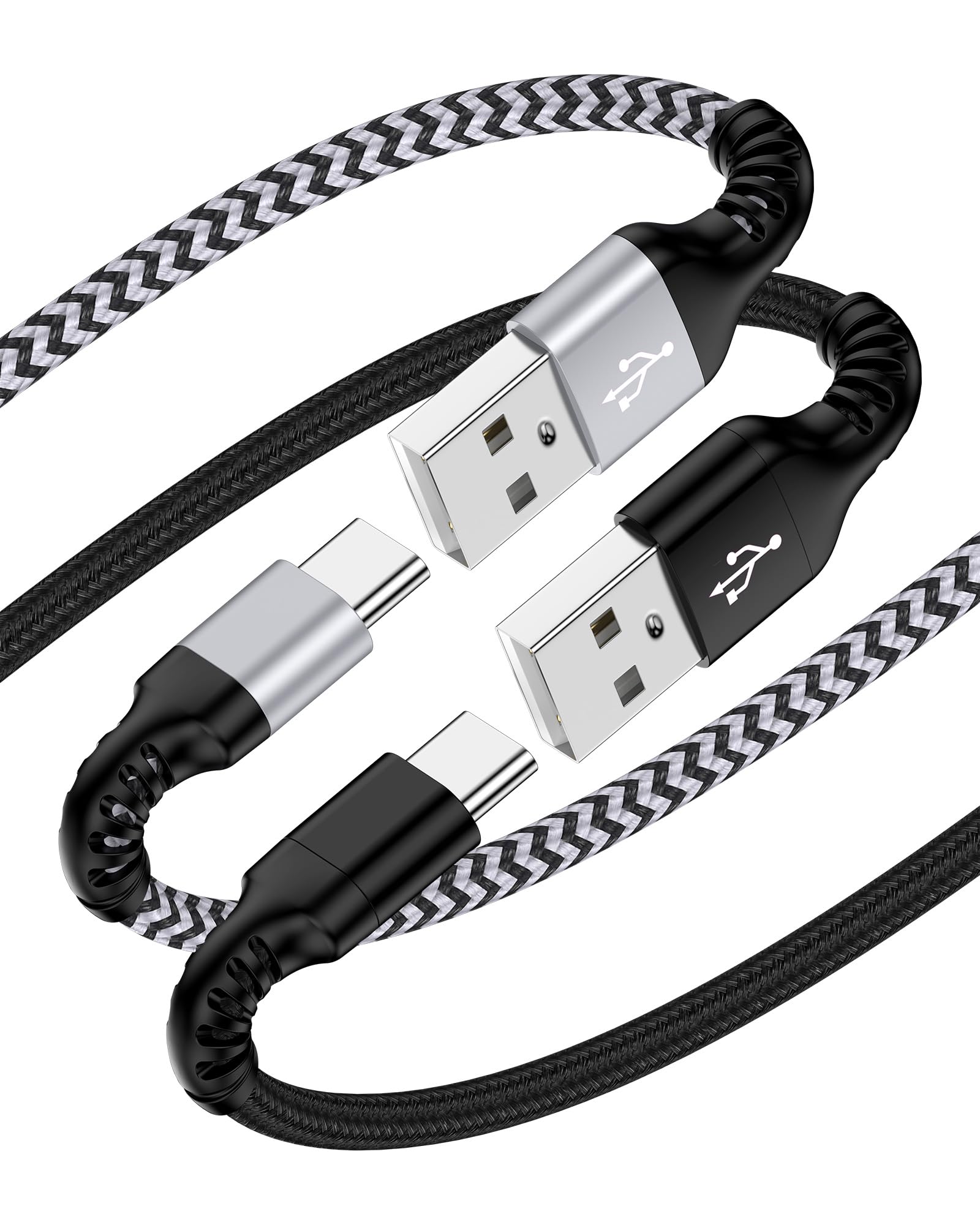 Carplay - Confezione da 2 cavi USB C per ricarica rapida per iPhone 17 Pro Max 17Pro Air 16e 16 15 Plus, da USB a USB-C intrecciato USBC Android Car Play cavo di alimentazione tipo C Apple Galaxy 0,9