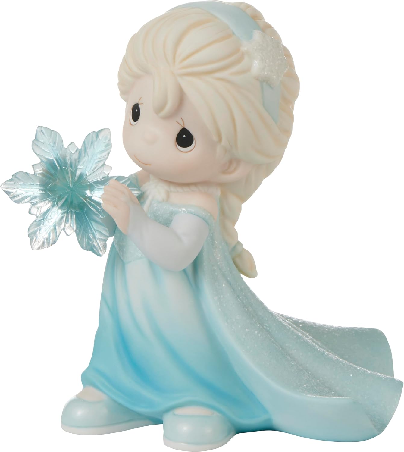 Precious Moments Disney Frozen Elsa Figurine | Like A Snowflake, You’re One of A Kind Elsa Bisque Porcelain Figurine | Disney Decor & Gifts | Hand-Painted