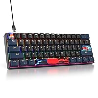 SOLIDEE tastiera da gioco meccanica al 60%,61 tasti con interruttori rossi lineari,tastiera