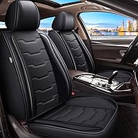 Vista 17 de 2 fundas de asiento delantero de automóvil para Nissan Frontier 2009-2024 2025, de piel de seda de hielo, transpirable, impermeable, compatible