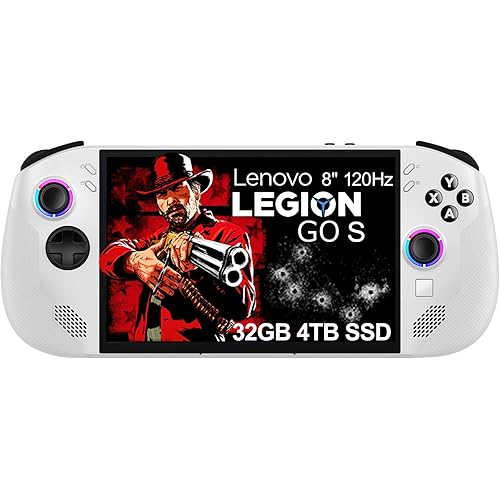 Lenovo Legion Go S 8" 120Hz Gaming Handheld PC (2k Touchscreen, AMD Ryzen Z2 Go, 32GB RAM, 4TB SSD, Radeon GPU) Mobile Gaming Console, RGB TrueStrike Controllers, Ultimate Cooling, Wi-Fi, Win 11 Home