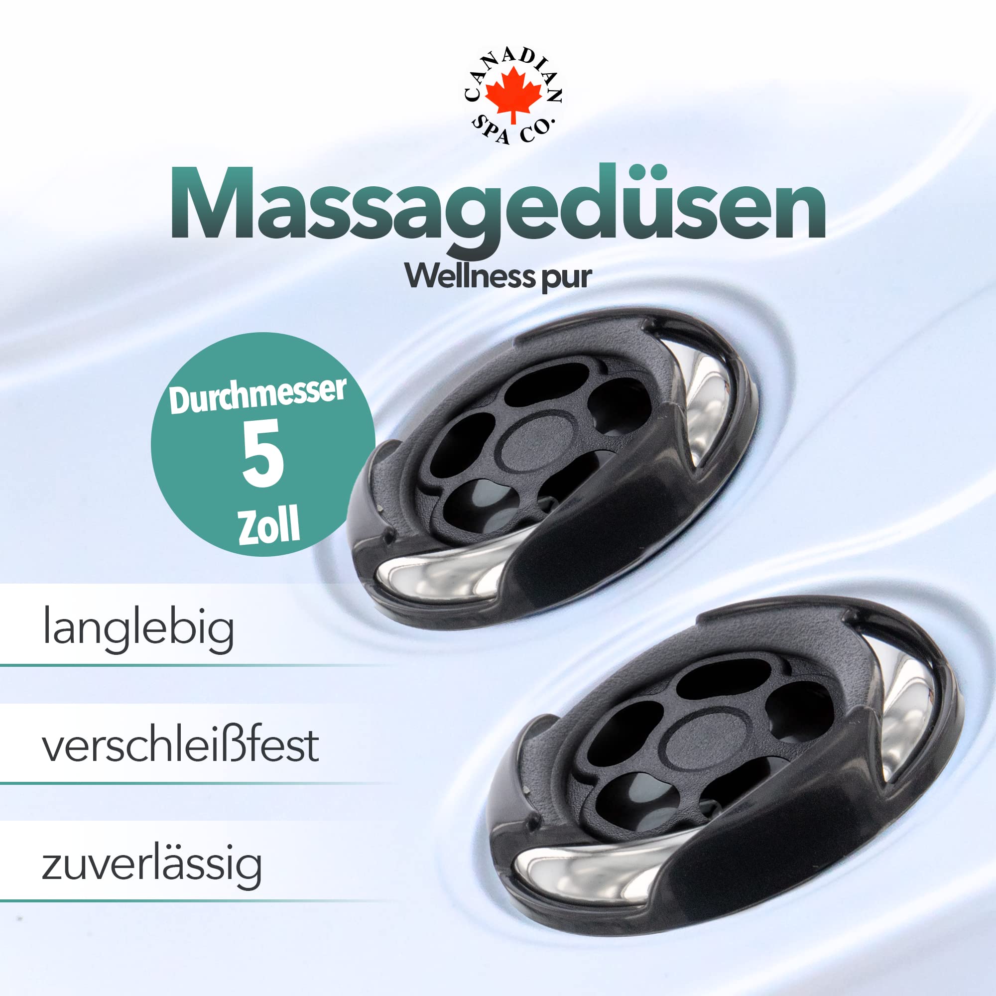 CANADIAN SPA CO. Jet Masaje Large, Huracán, 5 Pulgadas de diámetro, 4 tamaños, Hot Tub