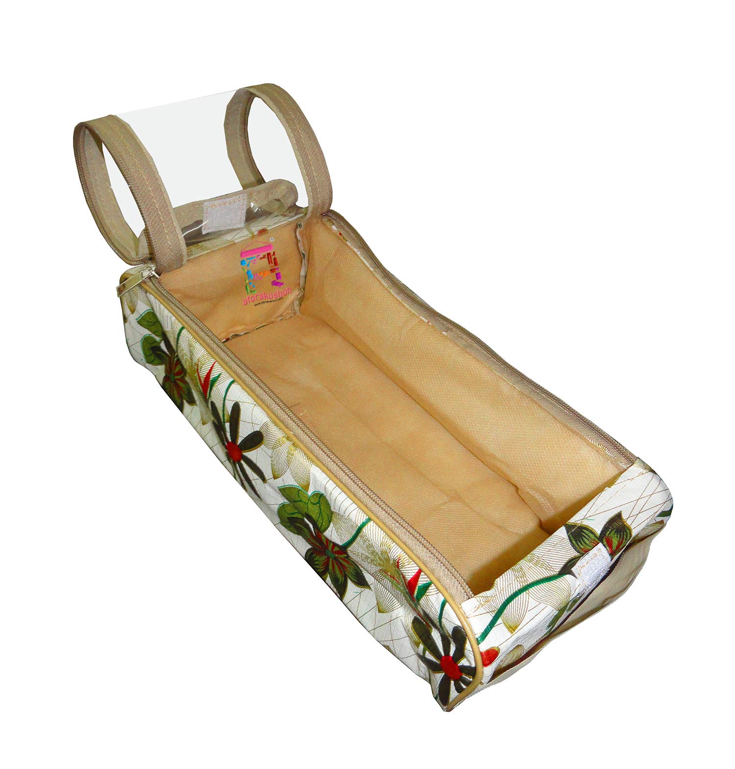 atorakushon Flower Print, Shoe Cover Travelling Shoe Storage Bag/Storage Footwear Organiser Pouch Shoe Bag (Pack of 4) 1