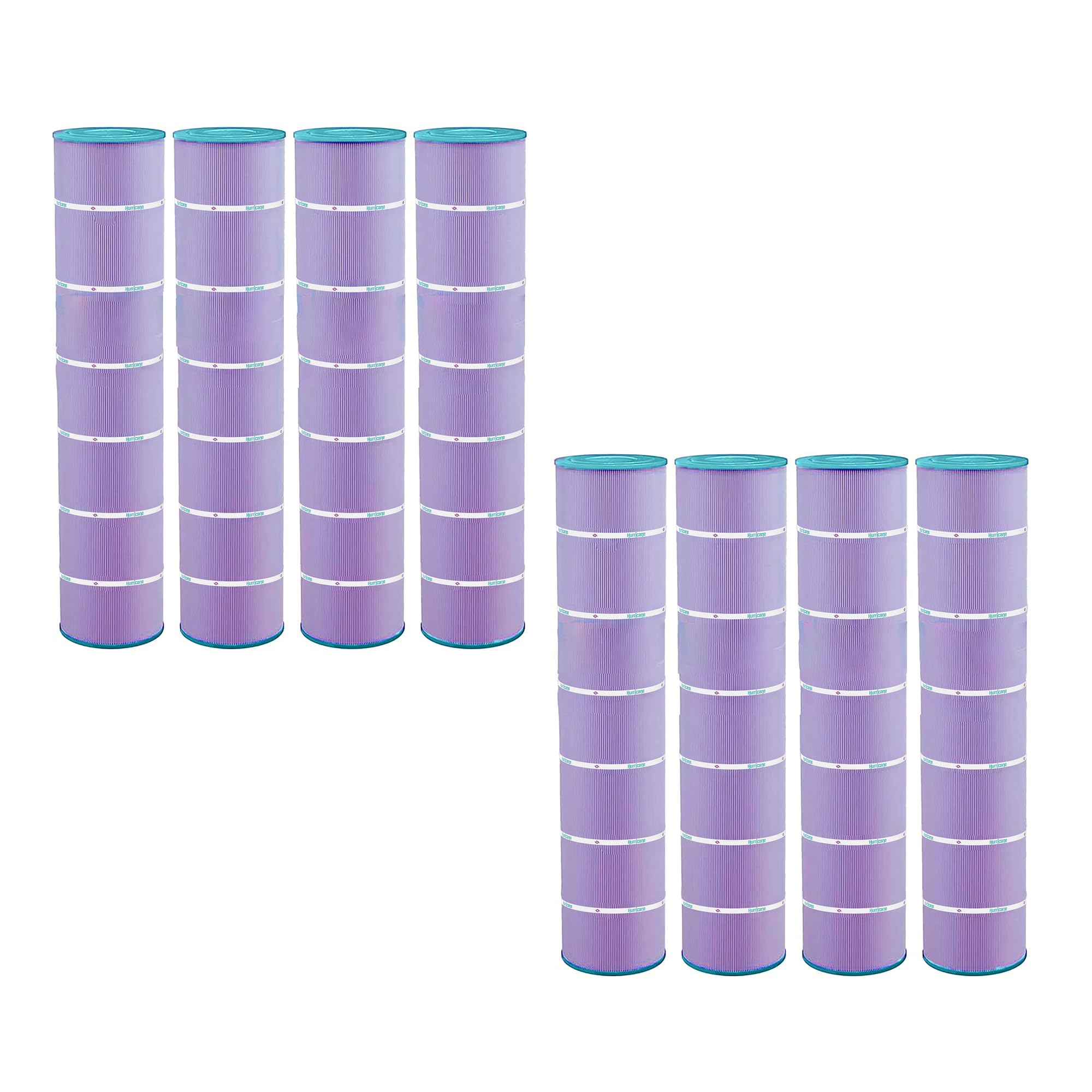 Hurricane Filters 8 Pack HF7494-04P Purple Platinum Pool Filter Cartridge - Replacement for PA131, Unicel C-7494, Filbur FC-1227, Hayward SwimClear C5030, C5025, C5020