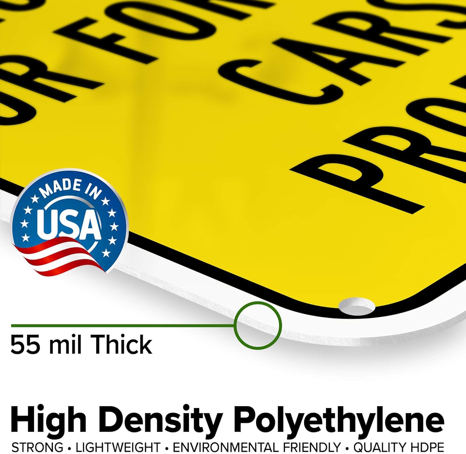 Not Responsible For Cars or Personal Property Lost or Stolen or For Injury To Persons Sign, 18x24 Inches, 55 mil thick HDPE (high density polyethylene), Made in USA by My Sign Center
