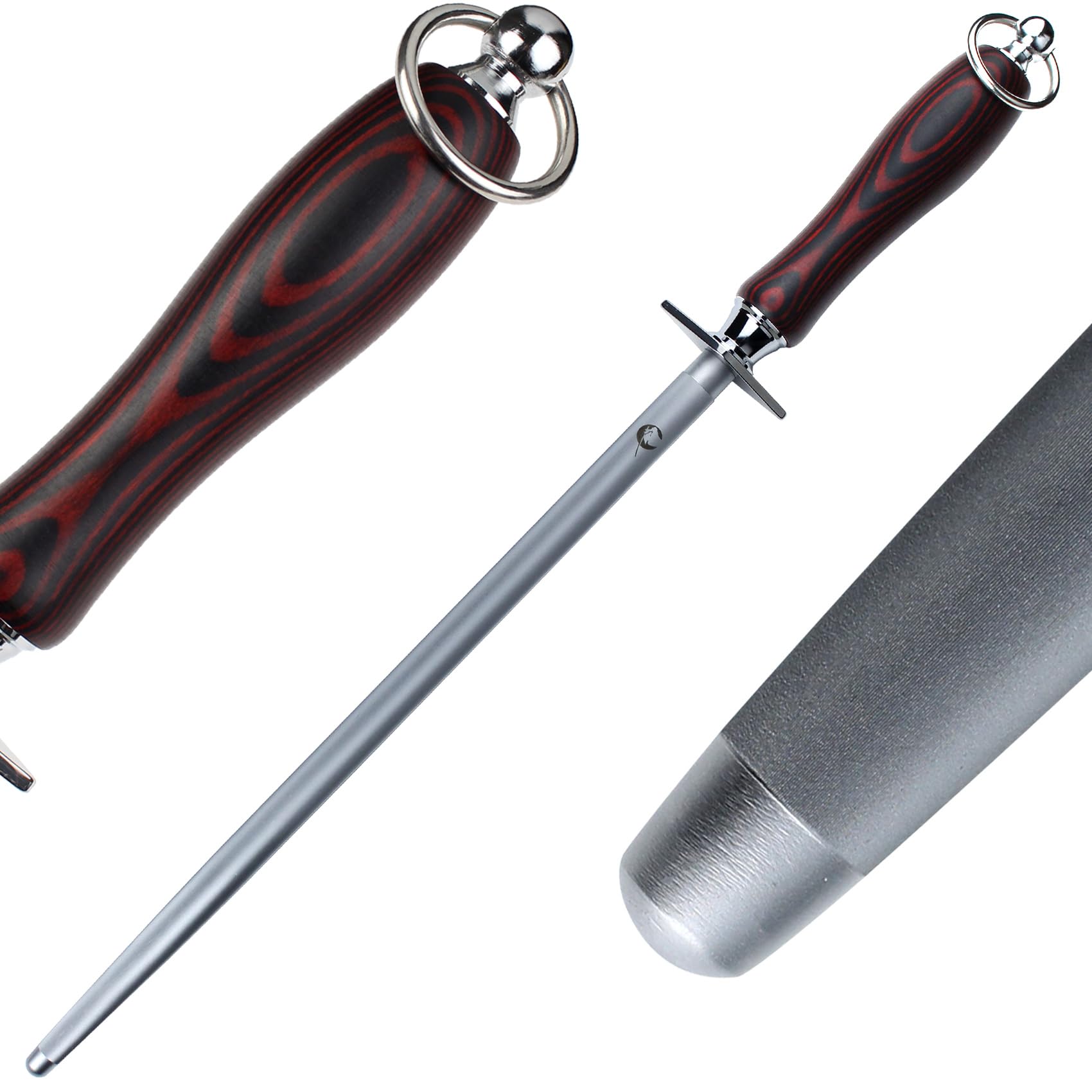 Sponsored Ad - Efficient Honing Steel 12 Inches Round Knife Sharpener Steel Sharpening Rod for Kitchen Knives Carbon Steel Honing Rod