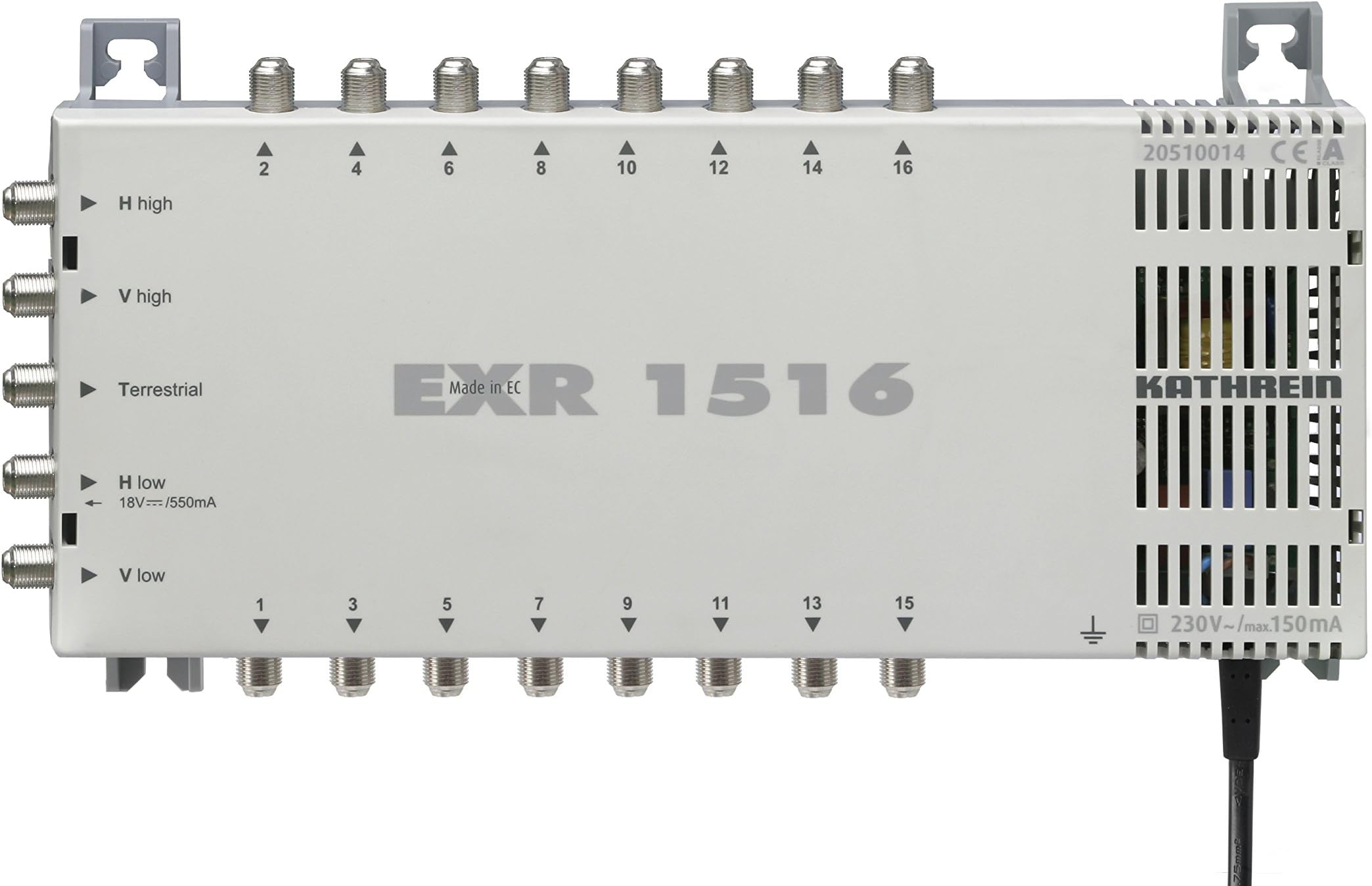 EXR 1516 Satellite ZF Distribution System Multi-Switch (1 Satellite 16 Subscriber Connections Class A)