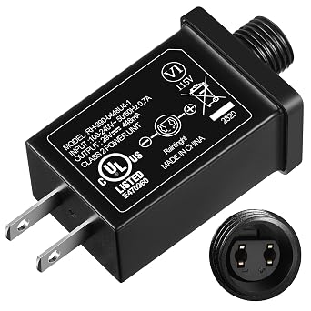 Feekoon Class 2 LED Power Supply 29V 13W Transformer, Waterproof IP44 US Plug Adapter, Seasonal Use LED Driver, Low Voltage for Christmas Tree Lighting, Holiday String Light Outdoor1 Pack