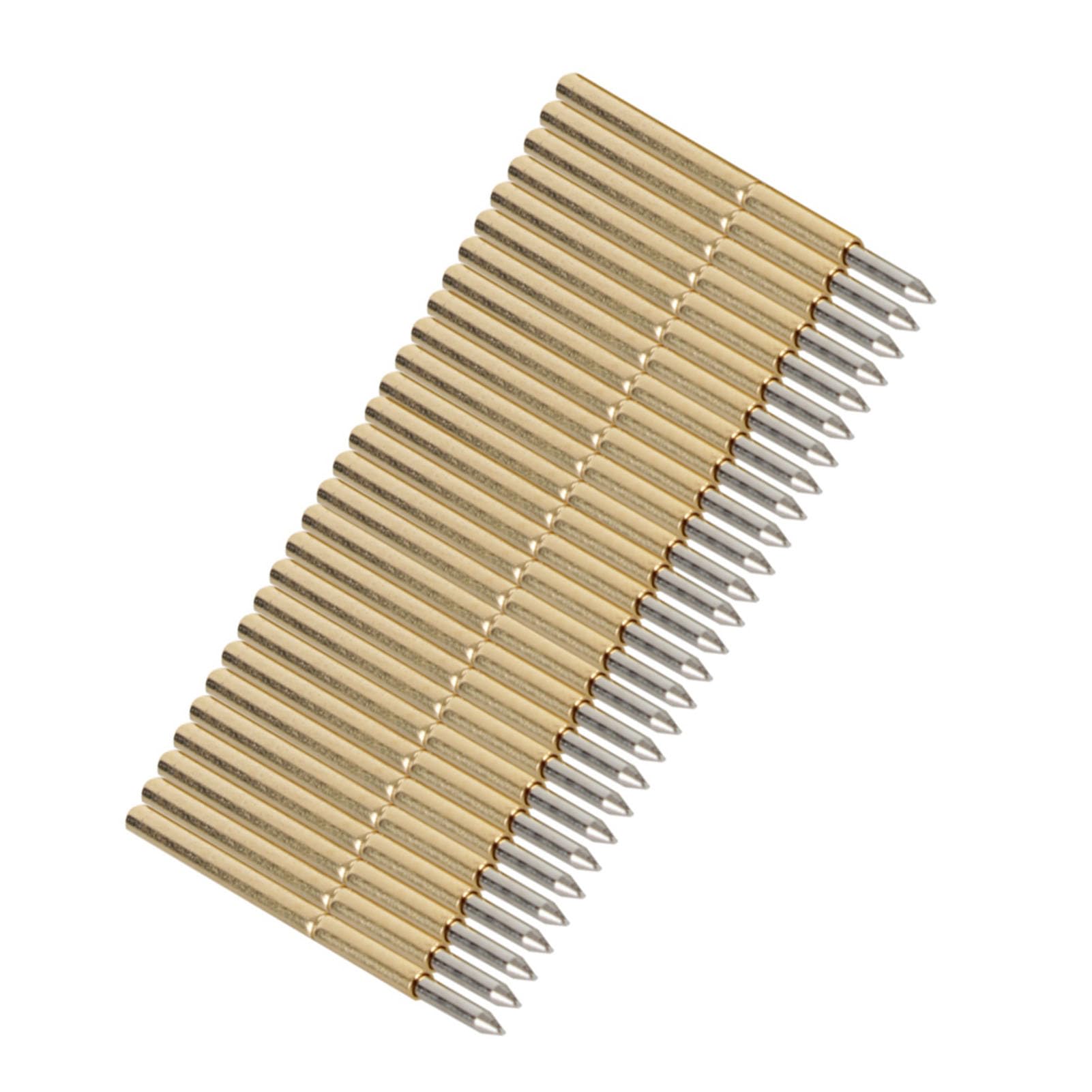 Keenso Sprężynowe sondy testowe, 100 szt. P75-B1Spring Round Pogo Pin 3A Głowica stożkowa 1,02 mm Naparstek Sonda stykowa do PCB Circuit Board Wire Wrap, Domyślnie