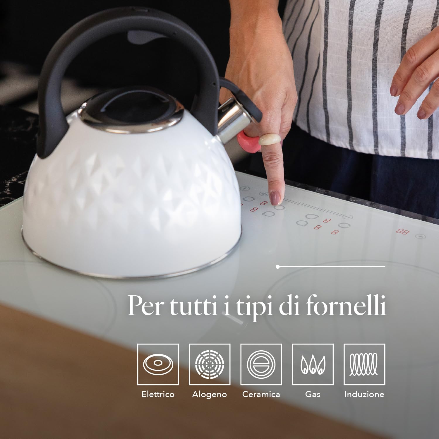 FLORINA Bollitore Acqua (2,5 l) I Bollitore da Fornello JACOB I Bollitore a Fischio con Manico in Bakelite I Antigraffio I Bollitore per Piano Cottura a Induzione, Gas, Elettrico I Colore: Grigio FLORINA Bollitore Acqua (2,5 l) I Bollitore da Fornello JACOB I Bollitore a Fischio con Manico in Bakelite I Antigraffio I Bollitore per Piano Cottura a Induzione, Gas, Elettrico I Colore: Grigio