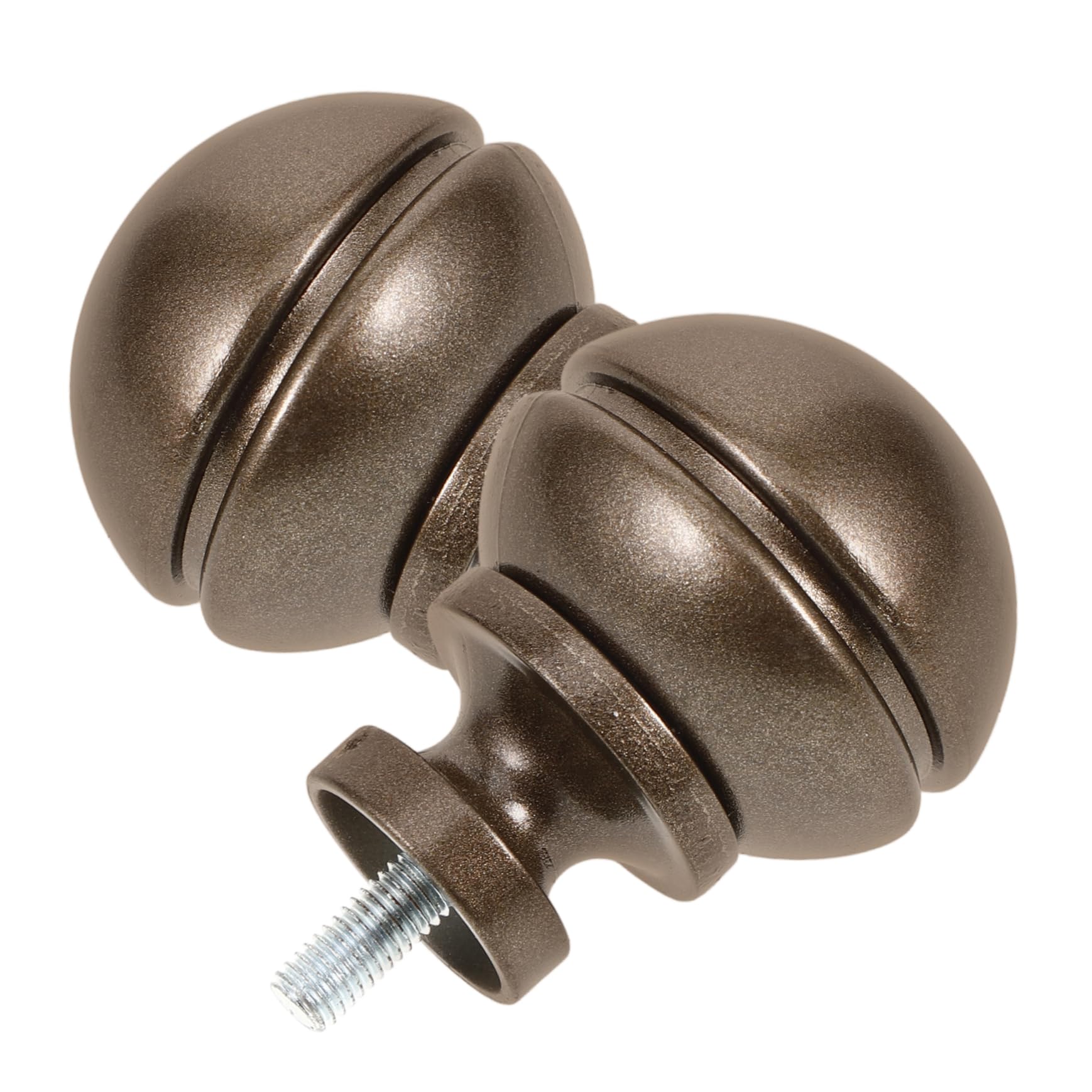 VINTORKY 2pcs Decorative Curtain Rod Finials Ball Shape End Caps Curtain Rod Accessories for Living Bedroom Dining Decor