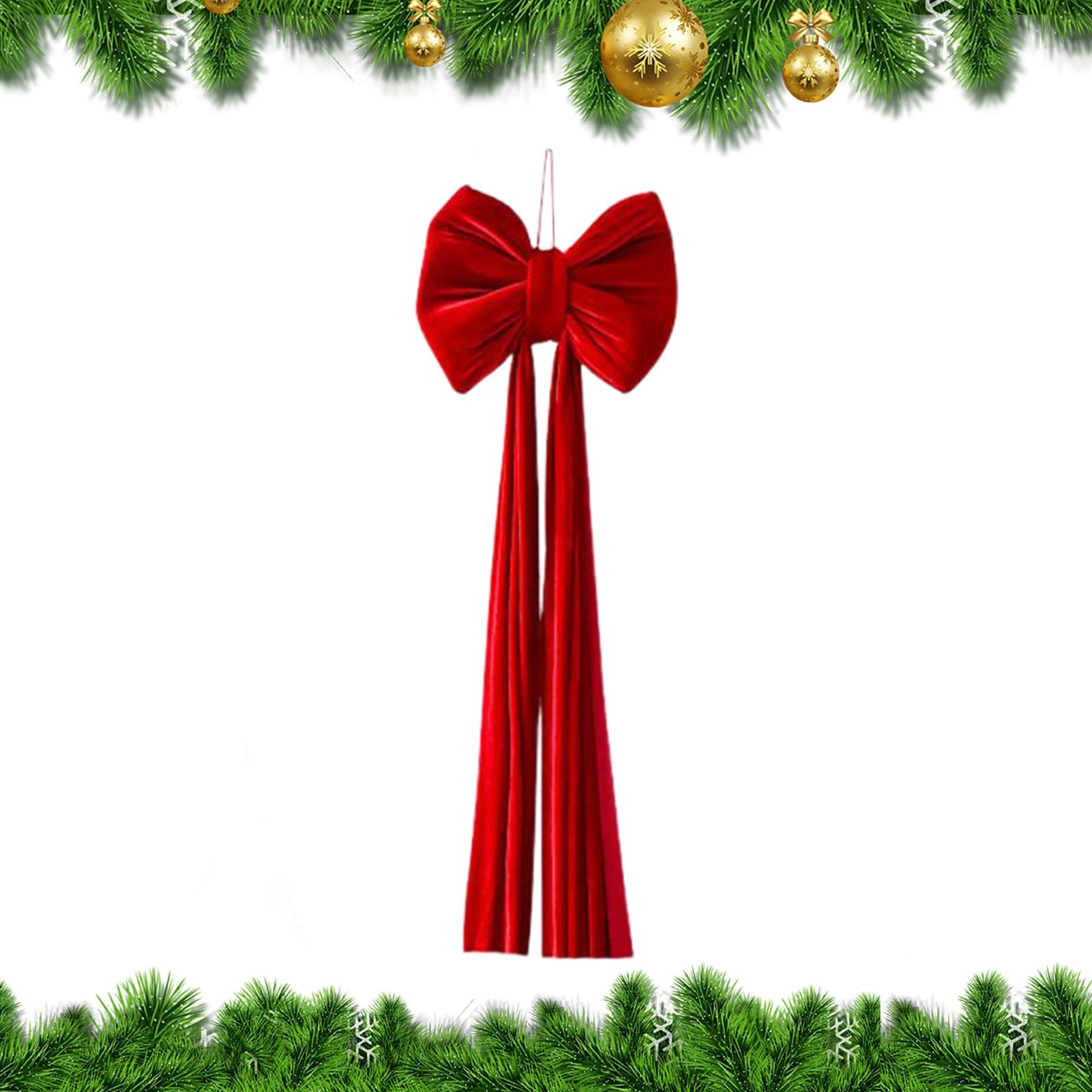 YRYRYW Fiocco per albero di Natale | Decorazioni ornamentali riutilizzabili - Fiocco di Natale gigante per albero | per ghirlanda per esterni, interni, porta di casa, scala anteriore, sfondo, vacanze,