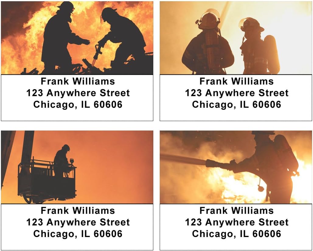 Battling Firefighters Address Labels