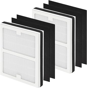 2 Pack Replacement Filters - B - for Idylis Air Purifiers IAP-10-125 IAP-10-150, IAP-10-050, IAPC-40-140, AC-2125, AC-2126, IAP 10 125, Part# IAF-H-100B | IAP-10-050 IAPC-40-140 AC-2125 AC-2126, IAP 10 125, 302652 302653 0302649 412558, LOWESRAPFB4, 2 Main Pleated + 4 Carbon