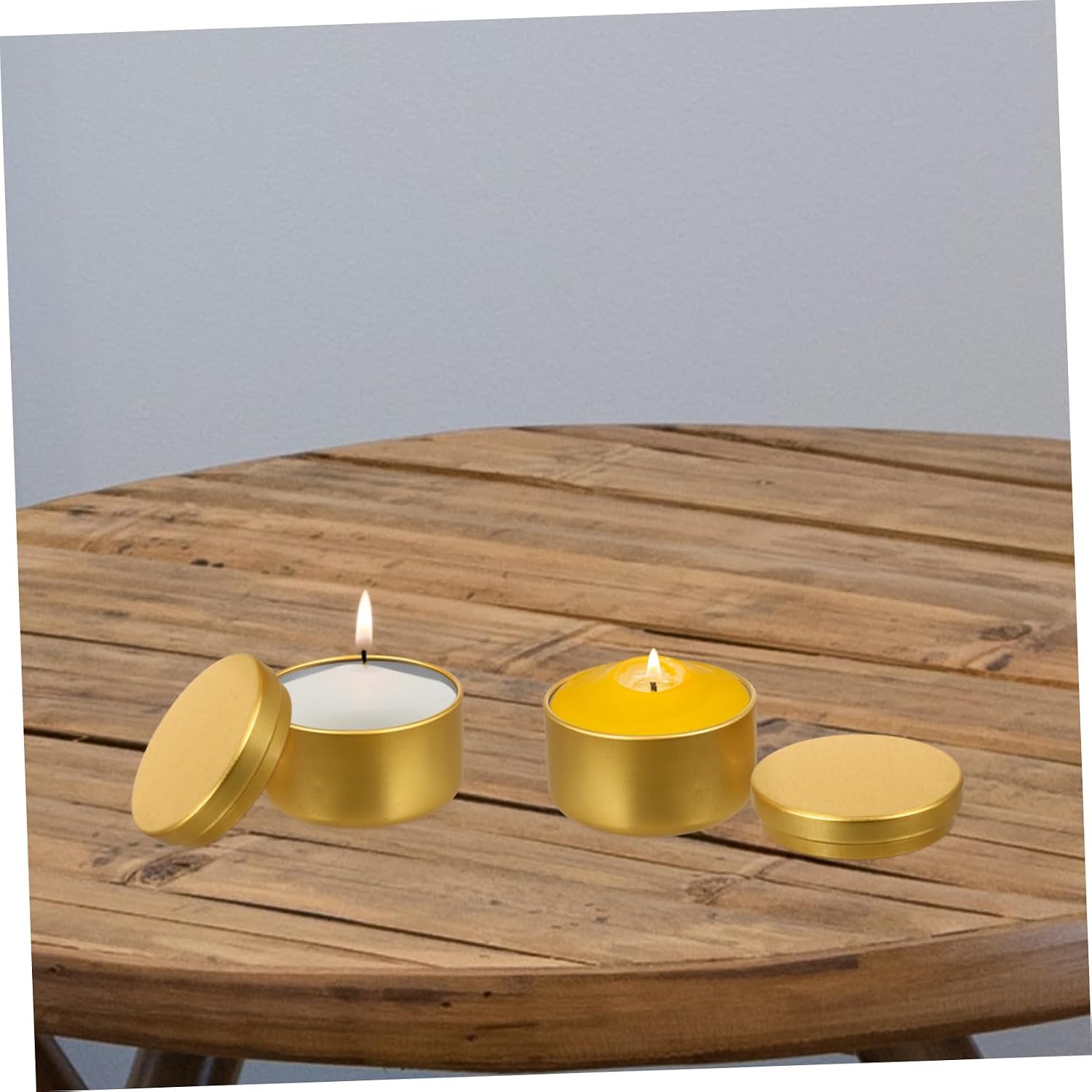 Veemoon Pcs Essential Oil Candle Jar Candle Tins Bulk Candle Holders Candle Containers Bulk Tins Candle Containers Black Candle Tins Candle Jar Bulk Vessel Jars Round with Aluminum