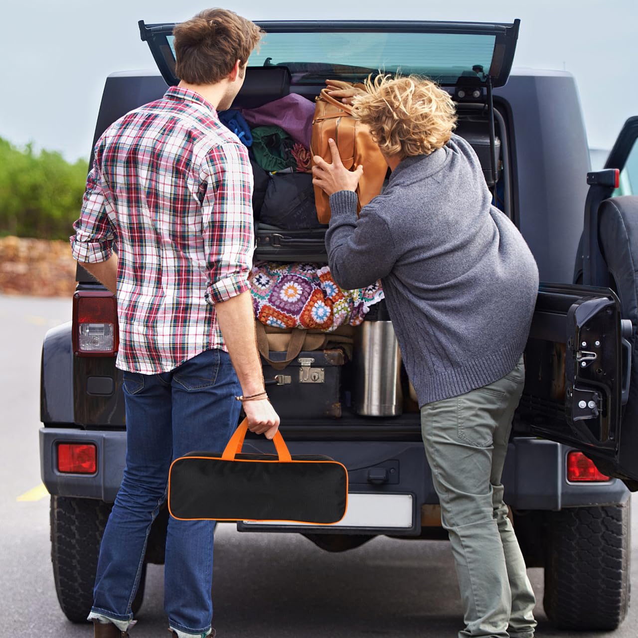 Borsa per attrezzi da barbecue Oxford portatile per campeggio e picnic