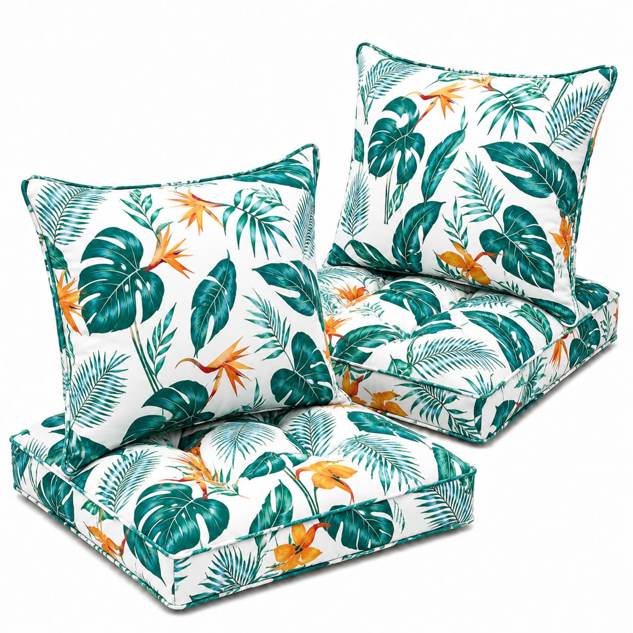 widesmile Replacement Cushions for Outdoor Furniture (Yellow Leaf) — image 1