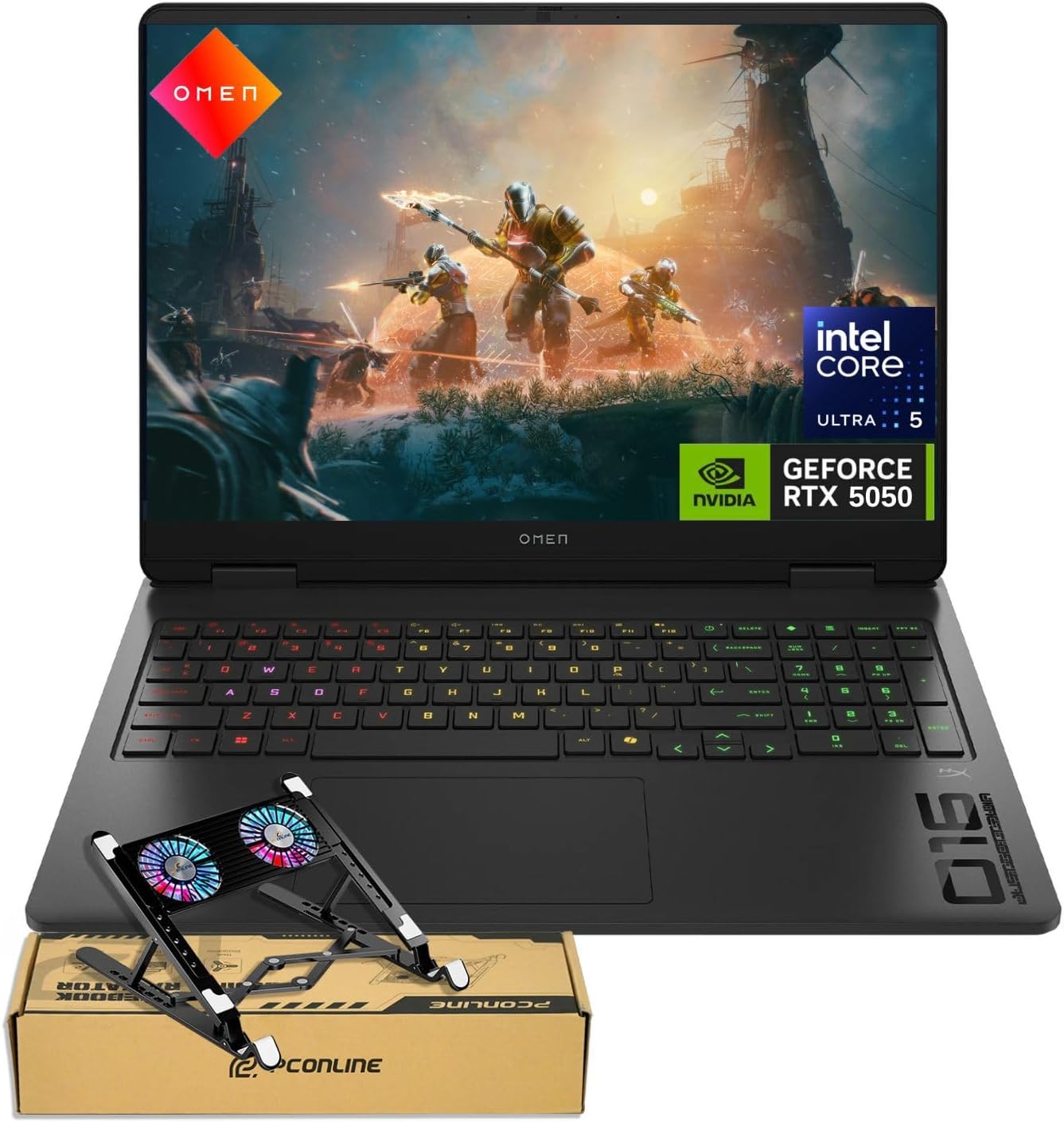 HP Omen RTX 5050 Gaming Laptop, 16″ FHD+ 165Hz, Intel Core Ultra 5 225H, 32GB DD…