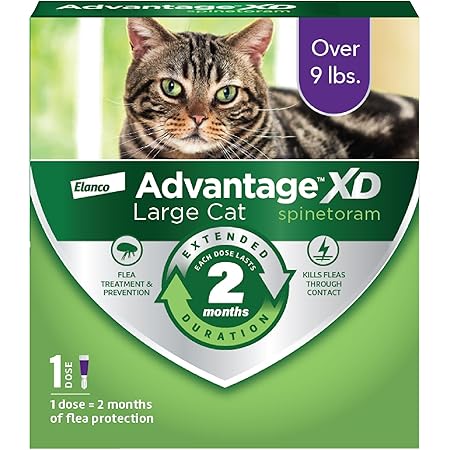Advantage XD Large Cat Flea Prevention & Treatment For Cats over 9lbs. | 1-Topical Dose, 2-Months of Protection Per Dose