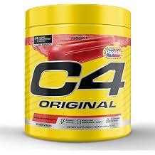 Cellucor C4 Original Pre Workout Popsicle Cherry - Pre-Workout for Endurance, Focus & Performance with 200mg Caffeine, Beta-Alanine, Creatine Nitrate, L-Arginine & PeptiPump Sugar Free, 25 Serv