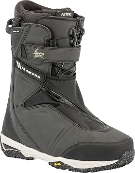 Nitro Team Pro MK TLS Mens Snowboard Boots | Flex 8/10, Vibram Rubber Outsole, Heat Moldable Liner, Zipper Snow Gaiter, Internal Heel Lock
