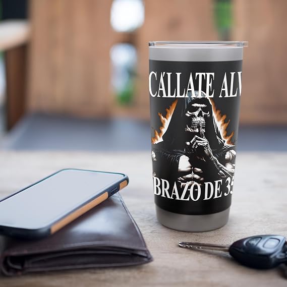 Calacas Chidas Gym Funny Mexican Skeleton Latinx Humor Meme Stainless Steel Insulated Tumbler
