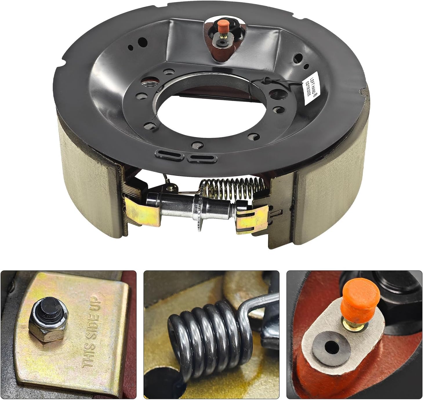 Hydraulic Trailer Brake Assembly 12-1/4" X 3-3/8" (12.25" X 3.375") Compatible with Dexter Trailer Axle (9K/10K) 9,000/10,000 Lbs, 2 RH+ 2 LH, 7-Bolt Replace#K23-410-00, K23-411-00