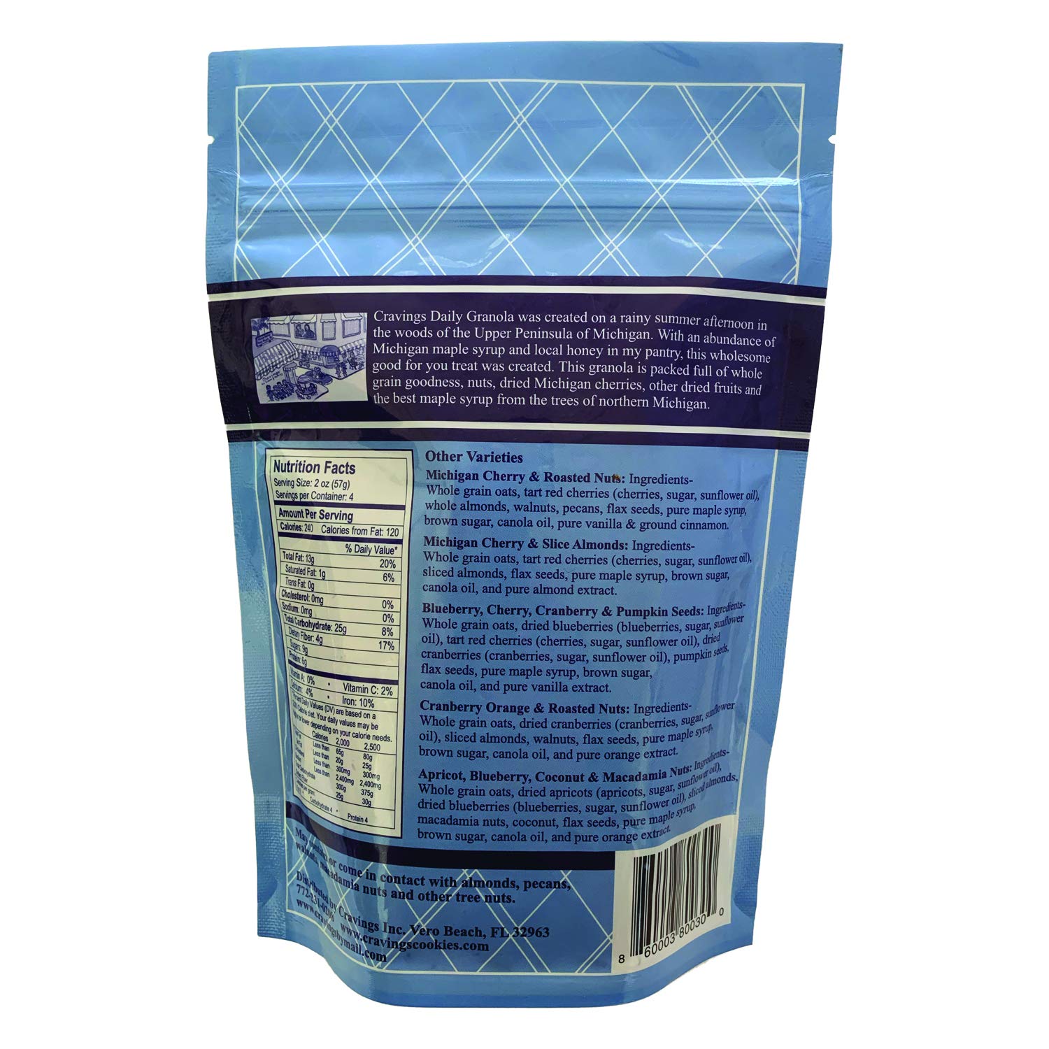 Michigan Cherry & Roasted Nuts Granola (2 Pack)