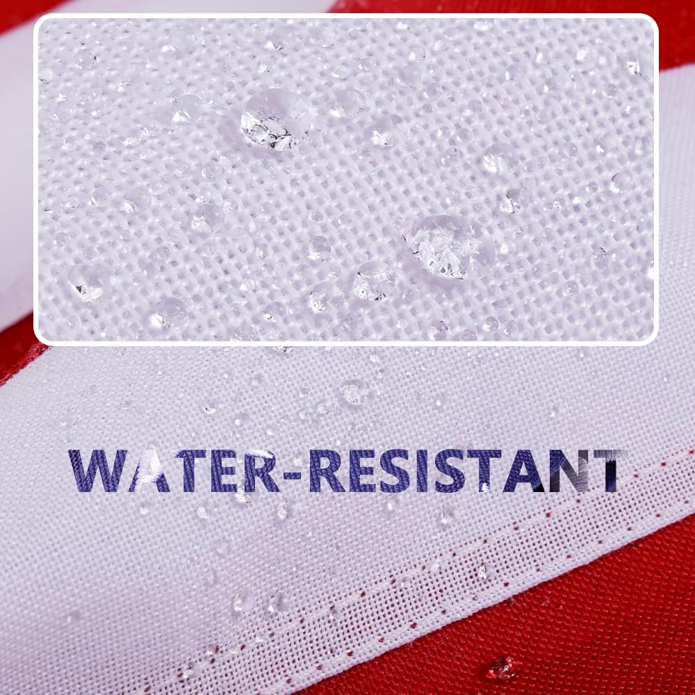 American Flag For Outside 3x5 Ft-TearProof Series USA Outdoor Flags,Heavy Duty Durable Longest Lasting Spun Polyester,Embroidered Stars,Sewn Stripes,Solid Brass Grommets,Water Resistant,High Wind US Outdoor Indoor Flags