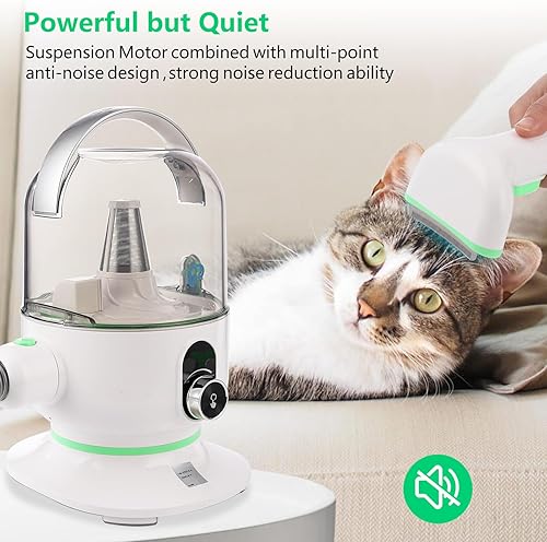 Miniatura 5 de Towallmark Removedor multiusos de pelo de mascotas, aspiradora de pelo de perro con potencia de admisión de 135 W, cortadora de perros de bajo