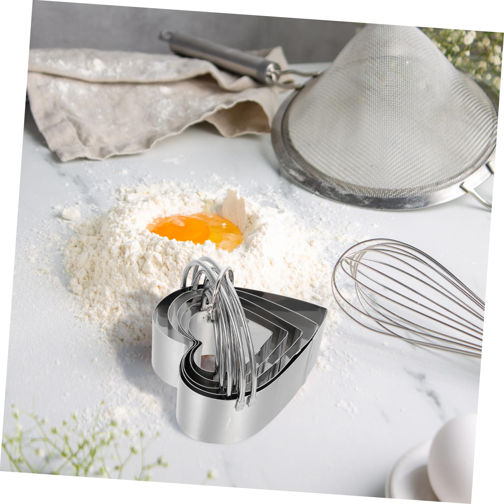 TOPBATHY 5 Sätze Ausstechformen Herz-cookie-form Donut-ausstecher Obst Tortenring Plätzchengebäckform Liebe Keksausstecher Käseformen Blumenkeks Cookie-diy-tools Stempel Rostfreier Stahl