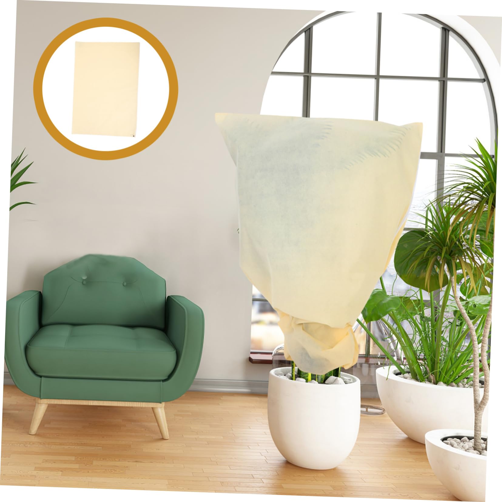 SUPVOX Copertura Antibrina per Piante 2 Pezzi Non Tessuto | Colore Khaki, per Alberi Sempreverdi e Siepi, Uso Outdoor in Giardino D’inverno
