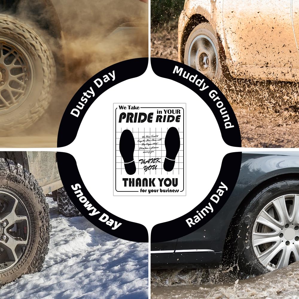 100Pcs Paper Floor Mats for Car Disposable Vehicle Floor Mats Detailing Automotive Mat Covers Protector — view 6